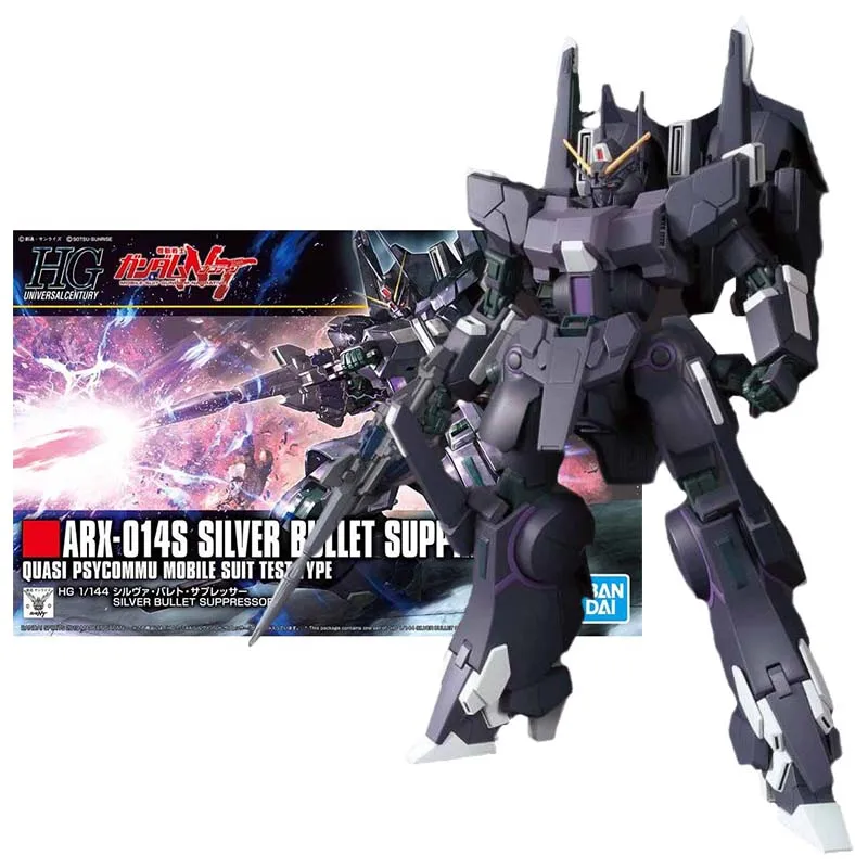 

Bandai Gundam Model Kit Anime Figure Hg 1/144 Silver Bullet Suppressor Collection Gunpla Anime Action Figure Toys Free Shipping
