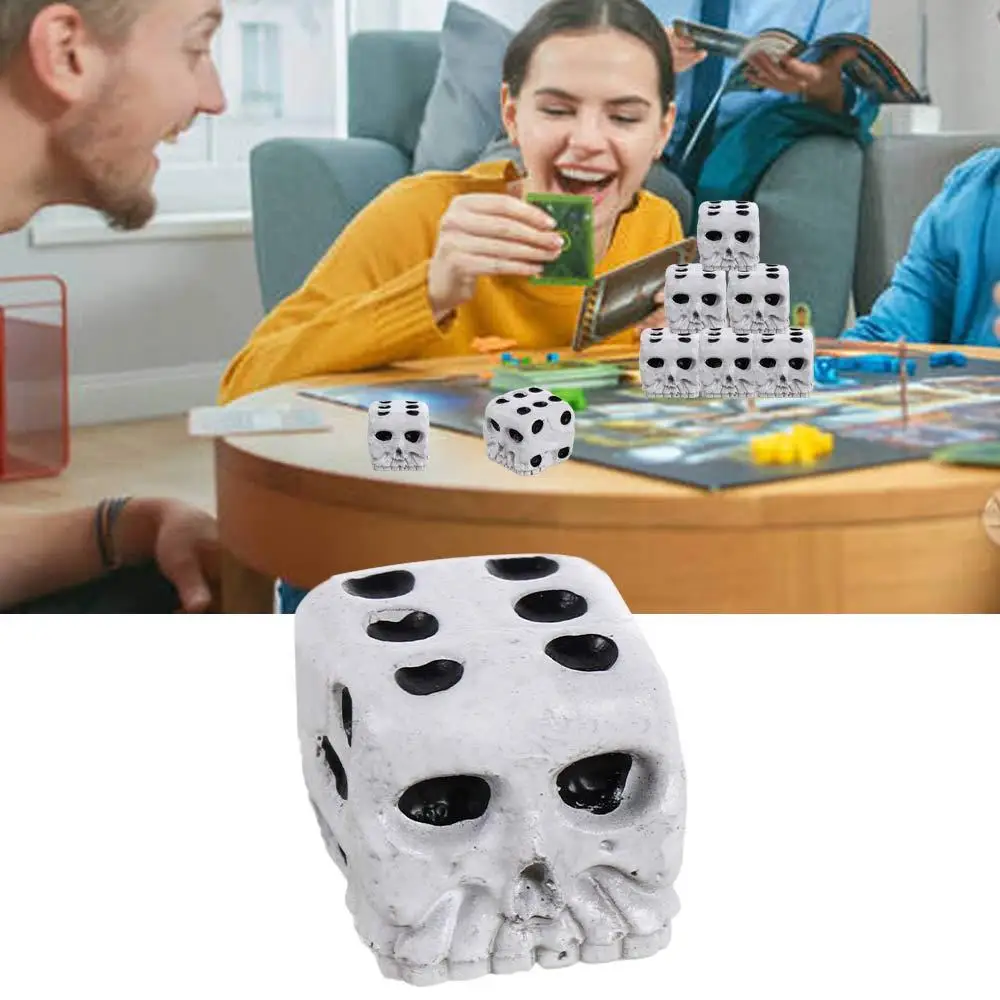 

Game Kids Adults Toys Skull 6-Sided Dice Six Sided Skeleton Club Skeleton Dice Handcrafted Black Dice