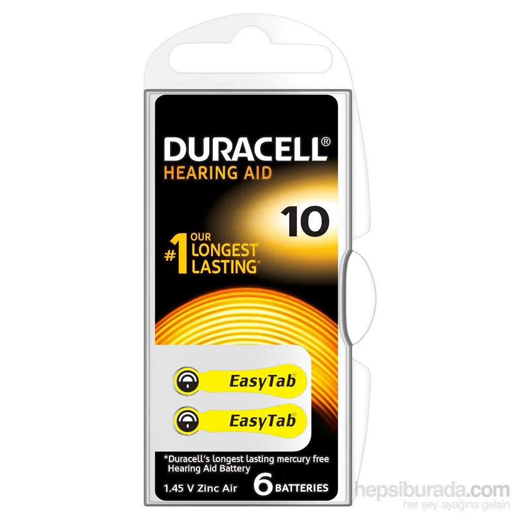 

Duracell 10 Number 6 s Hearing aid Battery