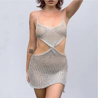 zoctuo summer sexy y2k clothes hollow out sleeveless backless bodycon mini dresses for women 2022 outfits club party birthday