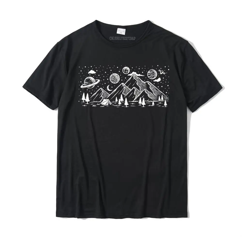 

Night Outdoor Camping Scene Graphic For Women T-Shirt Cotton Tops Tees Hip Hop Company Casual Top T-Shirts