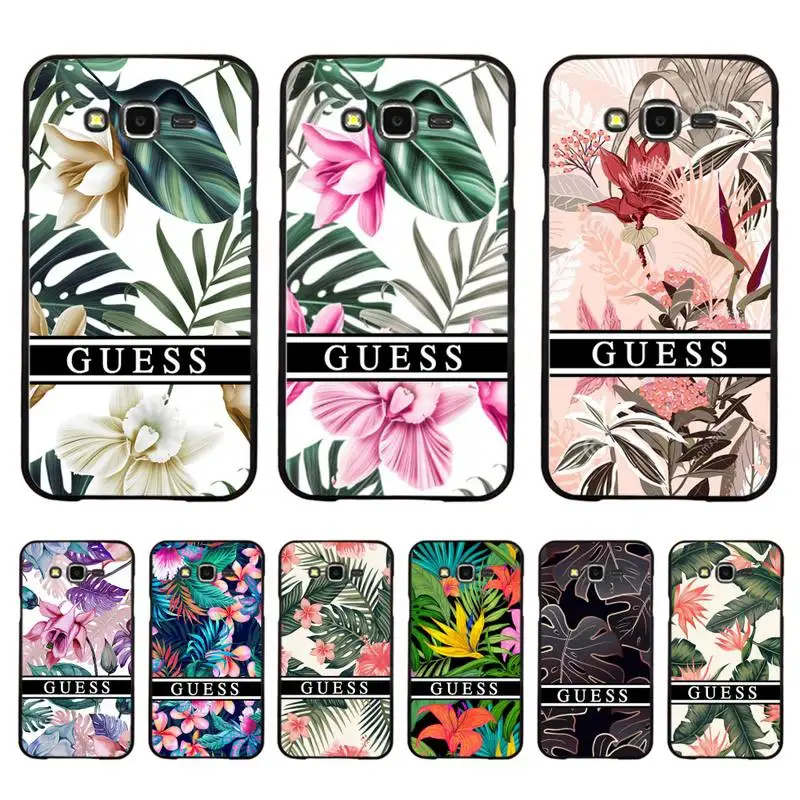 

Art Flowers & Banana Leaf GUESS Phone Case For Samsung Galaxy J4plus J6 J5 J72016 J7prime J7Core J6plus Coque