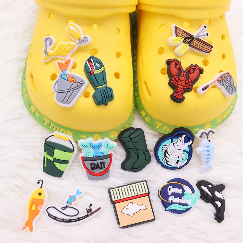 Good Quality 1pcs PVC Shoe Charms Canoe Fishing Gear Fishing