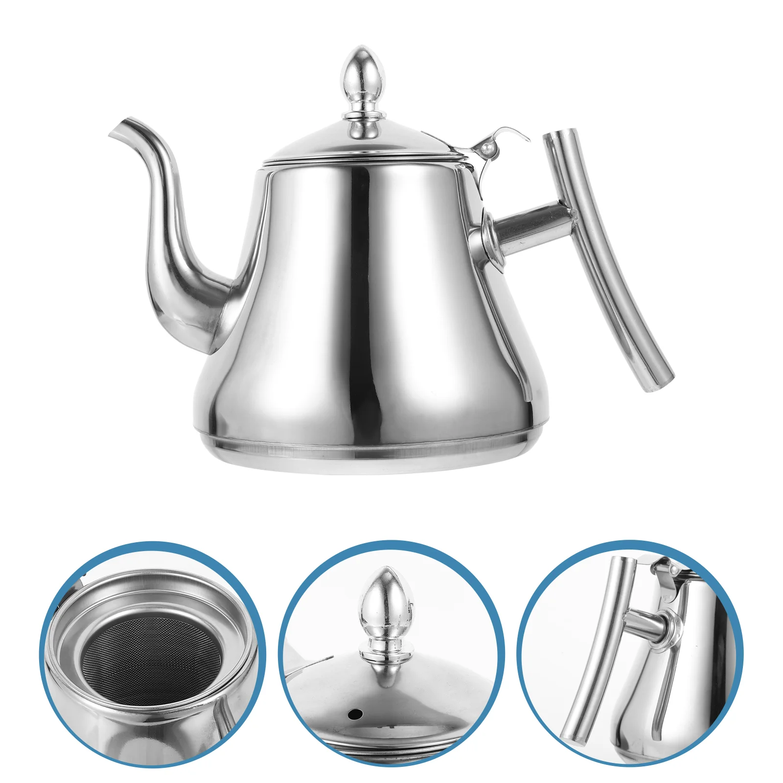 

Kettle Tea Coffee Teapot Pot Water Stovetop Stainless Steel Oil Pourgooseneck Stove Whistling Boiling Over Spout Maker Witholive
