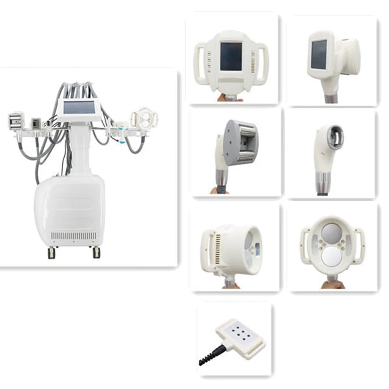 Фото V9 V10 V-NINE V-TEM V-Shape Роликовый массажер для удаления целлюлита Кавитация + вакуум + RF + BIO + охлаждающие подушечки Аксессуары №2