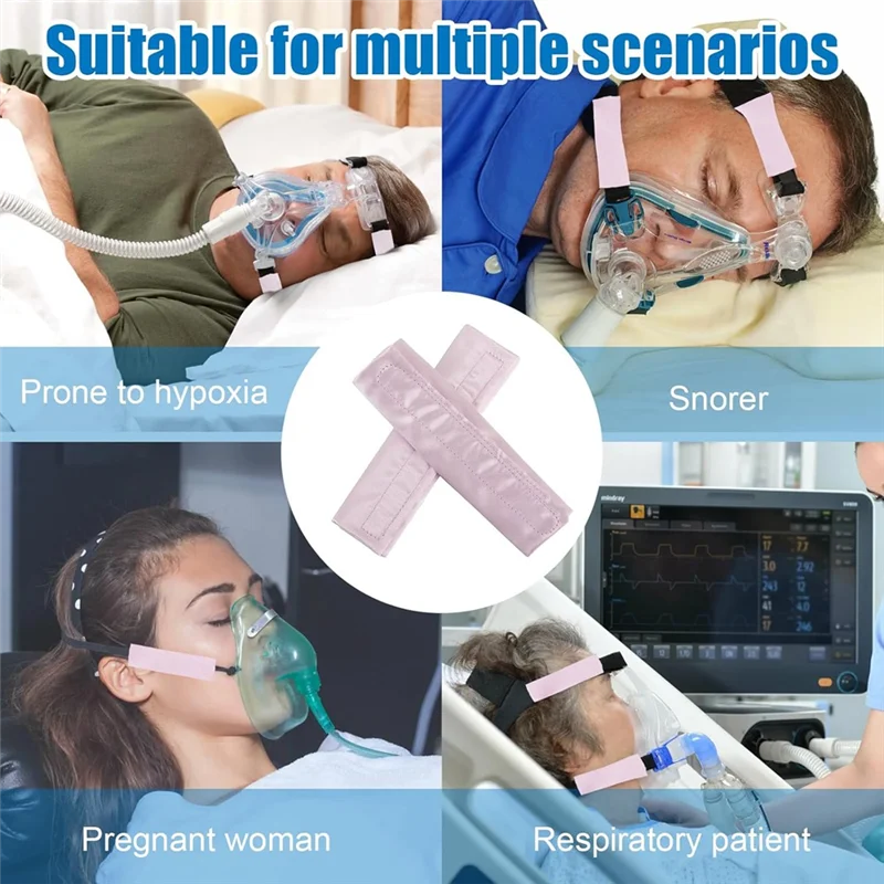 Фото SCLS 4 упаковки атласных чехлов для ремней CPAP, удобные подушечки для ремней CPAP, подушечки для лица CPAP, удобные принадлежности для CPAP Подушечка для лица CPAP №4