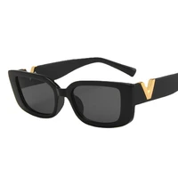 v cat eyt frame sunglasses women 2022 sun glasses men fashion rectangle jelly sunglasses with metal hinges uv400