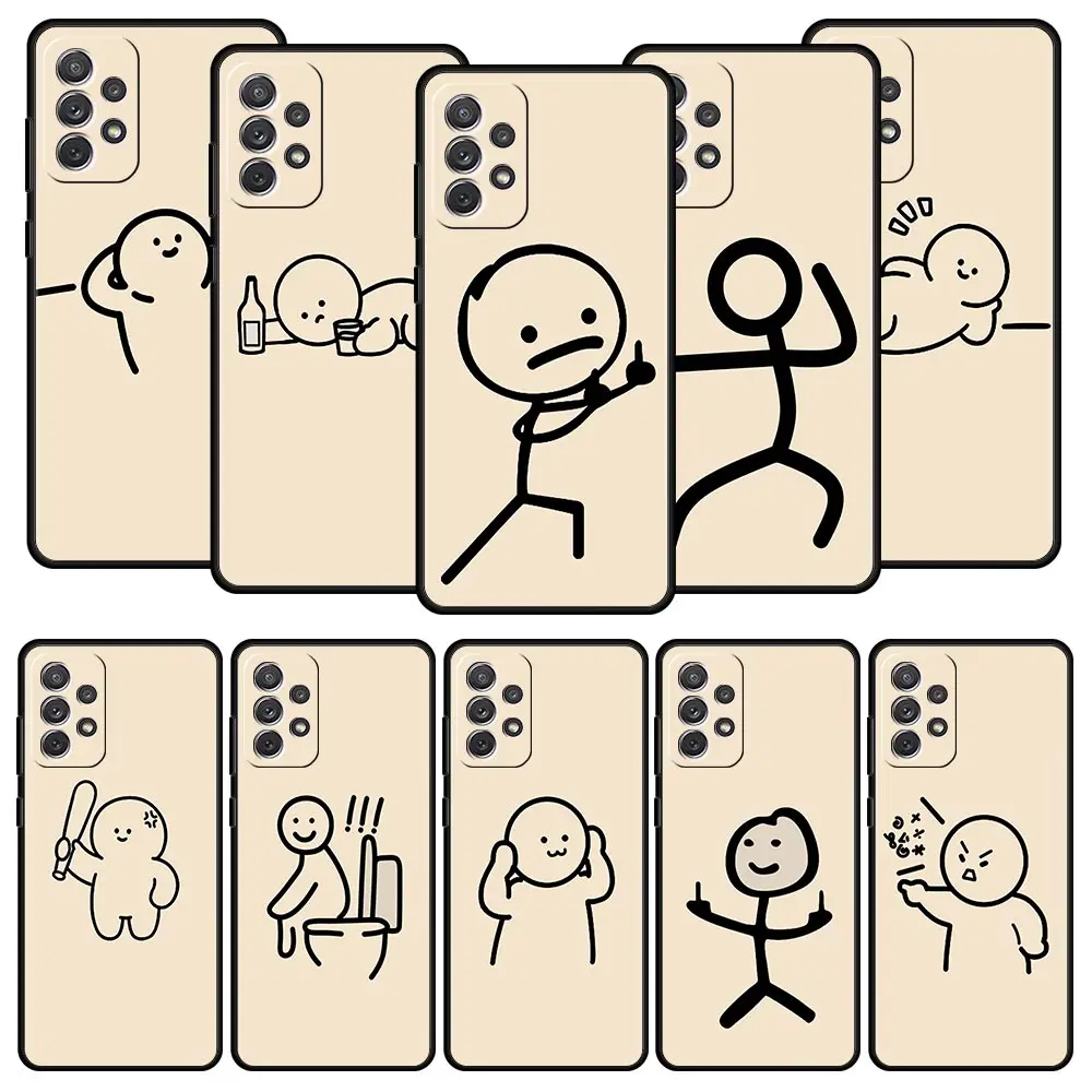 

Cartoon Matchman For Samsung A51 A71 A21S A12 A11 A31 A41 A01 A03s A52 A32 A22 A13 A14 A23 A33 A53 A73 5G Phone Case Soft Cover
