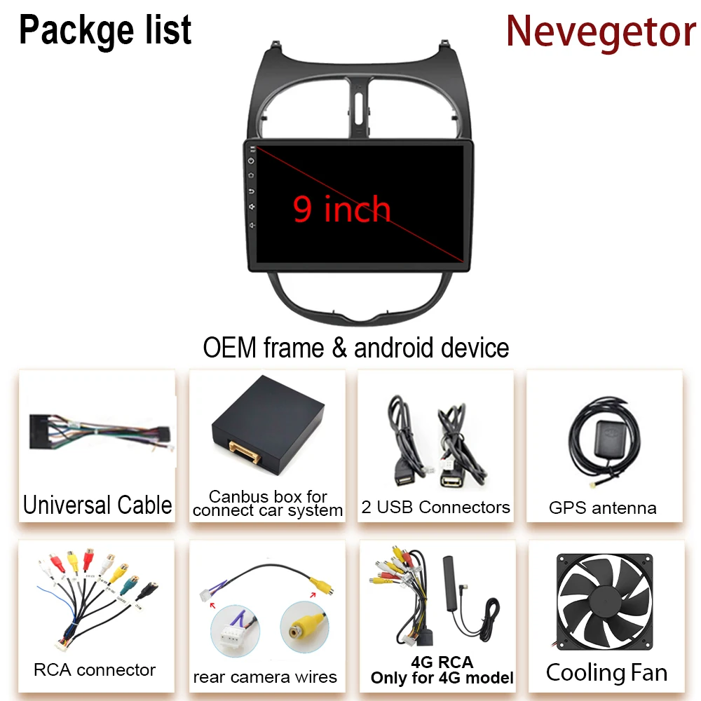 Автомобильная магнитола DSP для PEUGEOT 206 206CC 206SW 2000-2008 головное устройство