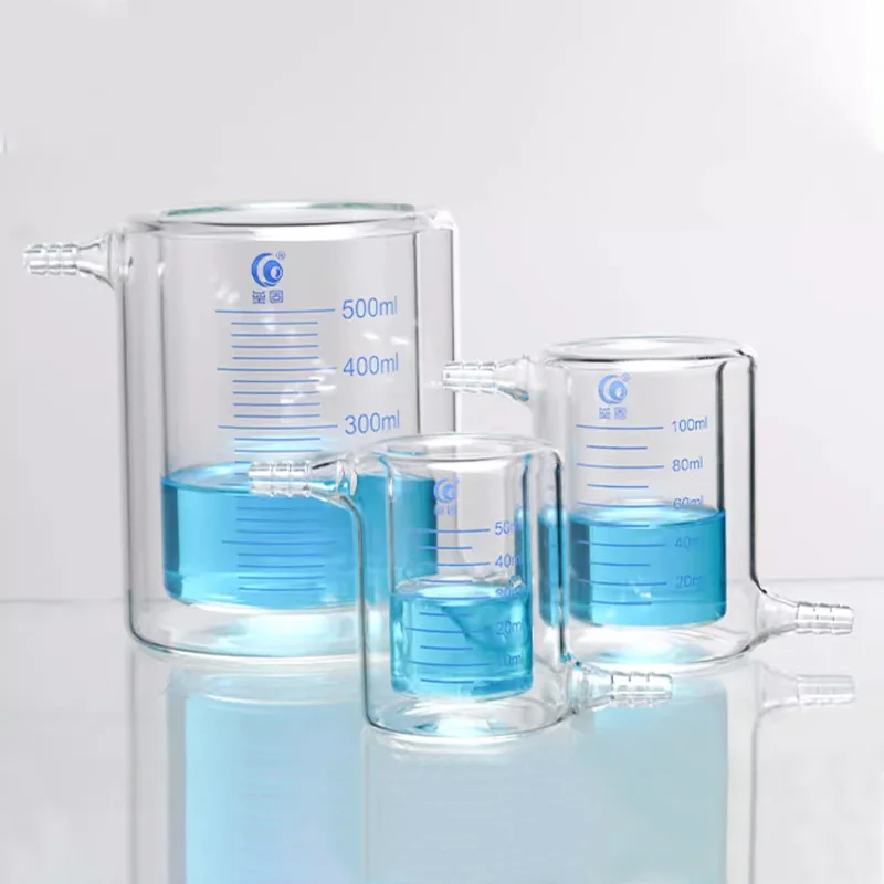 

Лабораторный стеклянный стакан с двойной оболочкой 50-1000 мл