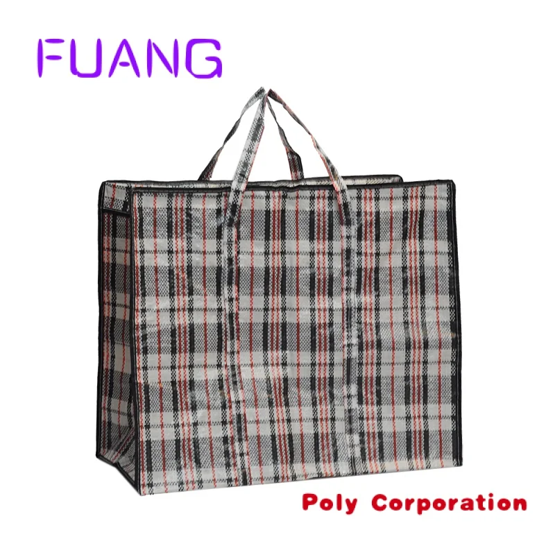 Waterproof Custom Large Capacity China Jumbo Storage Laundry Shopping Reusable Recycle PP Woven Bags with Zipper