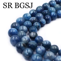 free shipping 10 11mm round natural gems stone blue kyanite loose diy wholesale beads 15inch