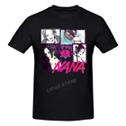 Футболка женская с принтом японского аниме, приталенная тенниска с короткими рукавами в стиле Харадзюку, хлопковый свитшот с графическим принтом