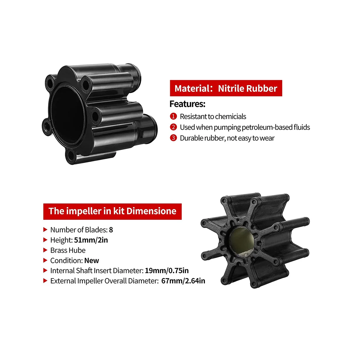 Корпус водяного насоса и комплект для ремонта крыльчатки двигателей Mercruiser Alpha Bravo