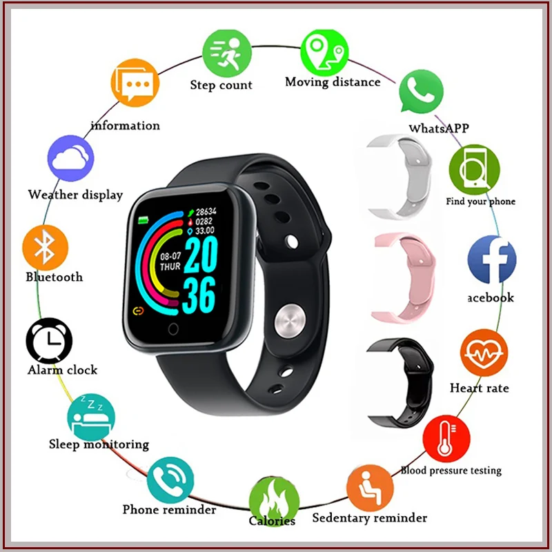 

Новинка 2022, умные часы Y68, умные часы с Bluetooth, звонки, Беспроводная зарядка, мужской и женский фитнес-браслет для Android