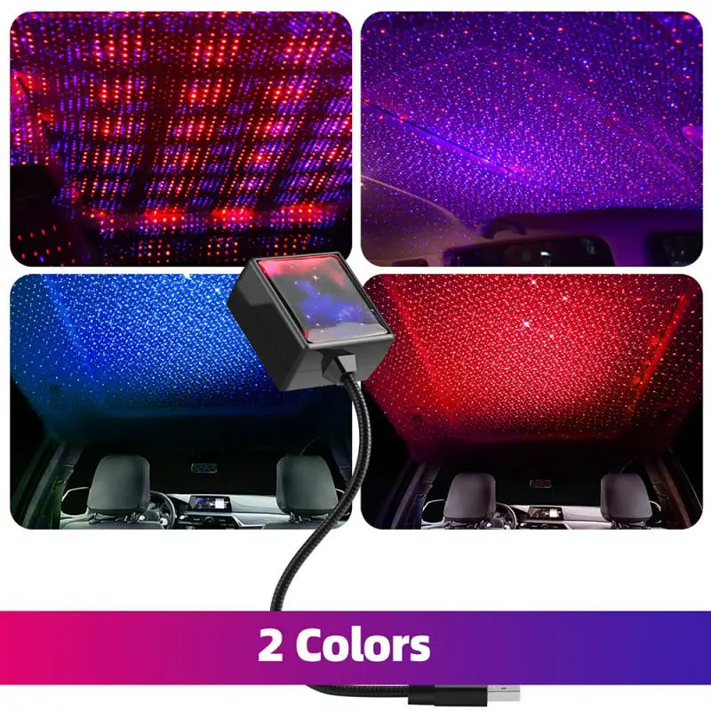 

Atmosphere Starry Sky Projector Lamp Decorative Lights Car Projection lamp USB Car Interior Roof LED Star Night Light