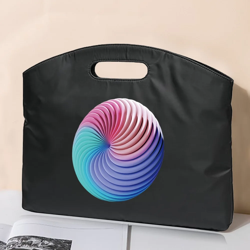 2022 Briefcase File Bag Business Handbag 3D Series Pattern Conference Tablet Bag Unisex Laptop Document Meeting Fashion Tote Bag