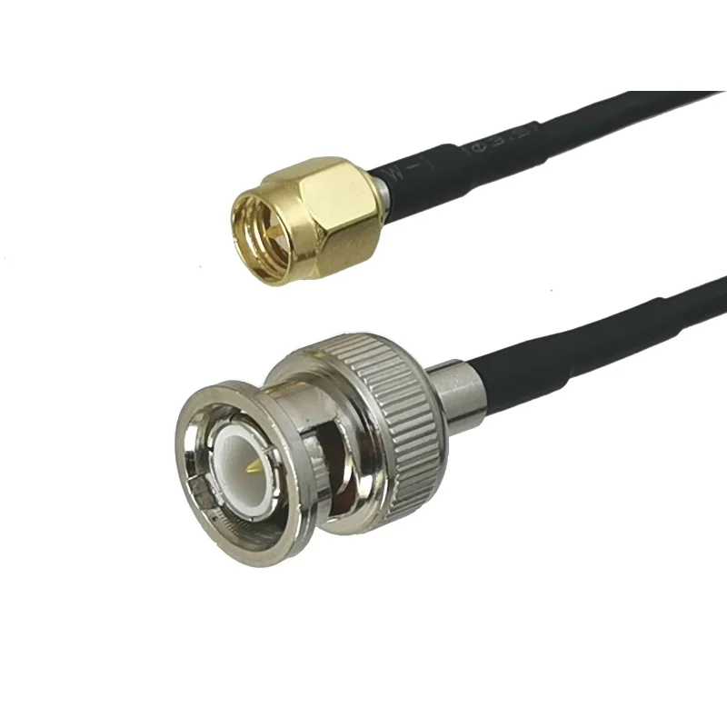 

1Pcs RG174 SMA Male Plug to BNC Male plug Connector RF Coaxial Jumper Pigtail Cable For Radio Antenna 4inch~10M