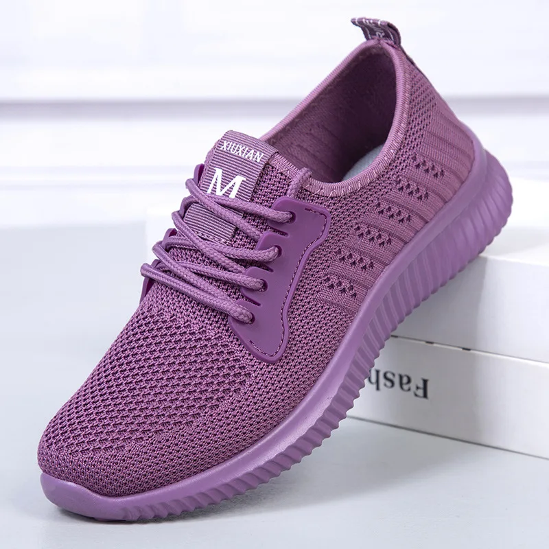 

2021 New Women Platform Sneakers Women Fashion Spring Women Casual Shoes Lace-up Breathable Mesh Shoes Woman Designer Sneakers