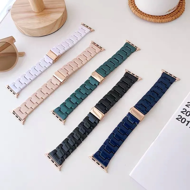 For Apple Watch Ultra 49MM Band Acrylic Strap 42MM For Iwatch Series 8 7 6 5 4 SE Strap 45mm 41MM Watch Case 40MM 44MM Bracelet
