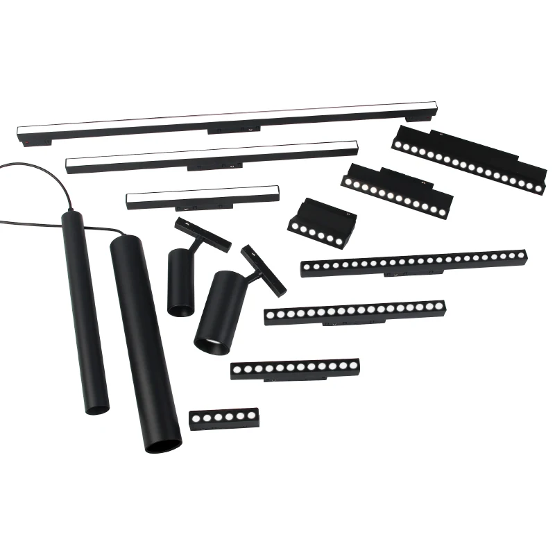 Фотоосветительная насадка, черная окрашенная, совместимая с одноконтурной направляющей типа H, CRI 90 для настенного искусства или Витрины Магазина