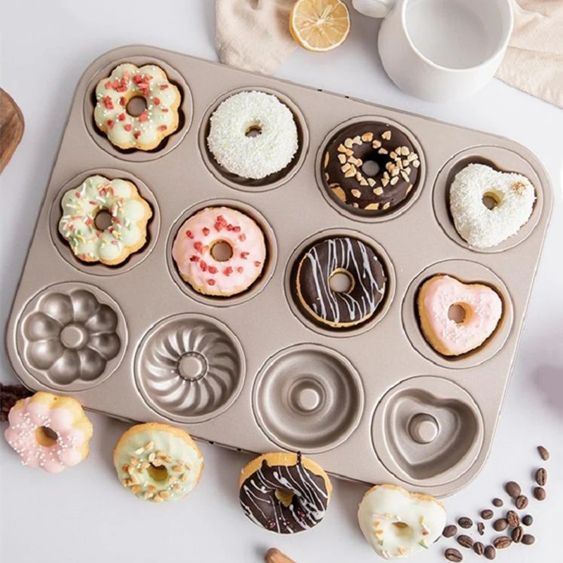 

3D Flower DIY Donuts Baking Mould Non Stick Carbon Steel Cake Dessert Chocolate Mold Kitchen Fondant Cream Cupcake Baking Tools