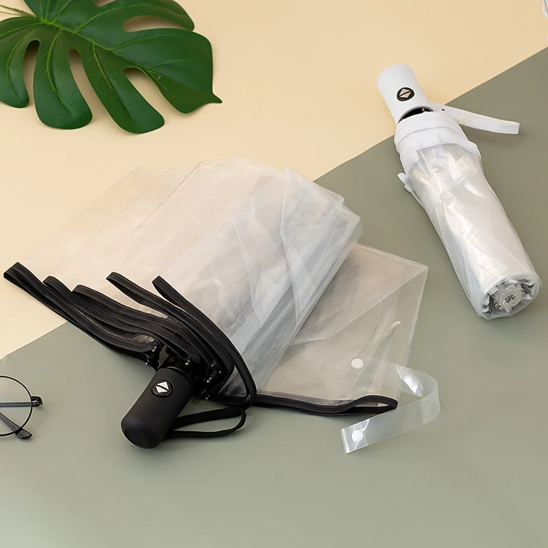 

Transparent Advertising Umbrella Can Be Customized Gift Umbrella Automatic or Manual Photo Props Korean Students Fresh Series