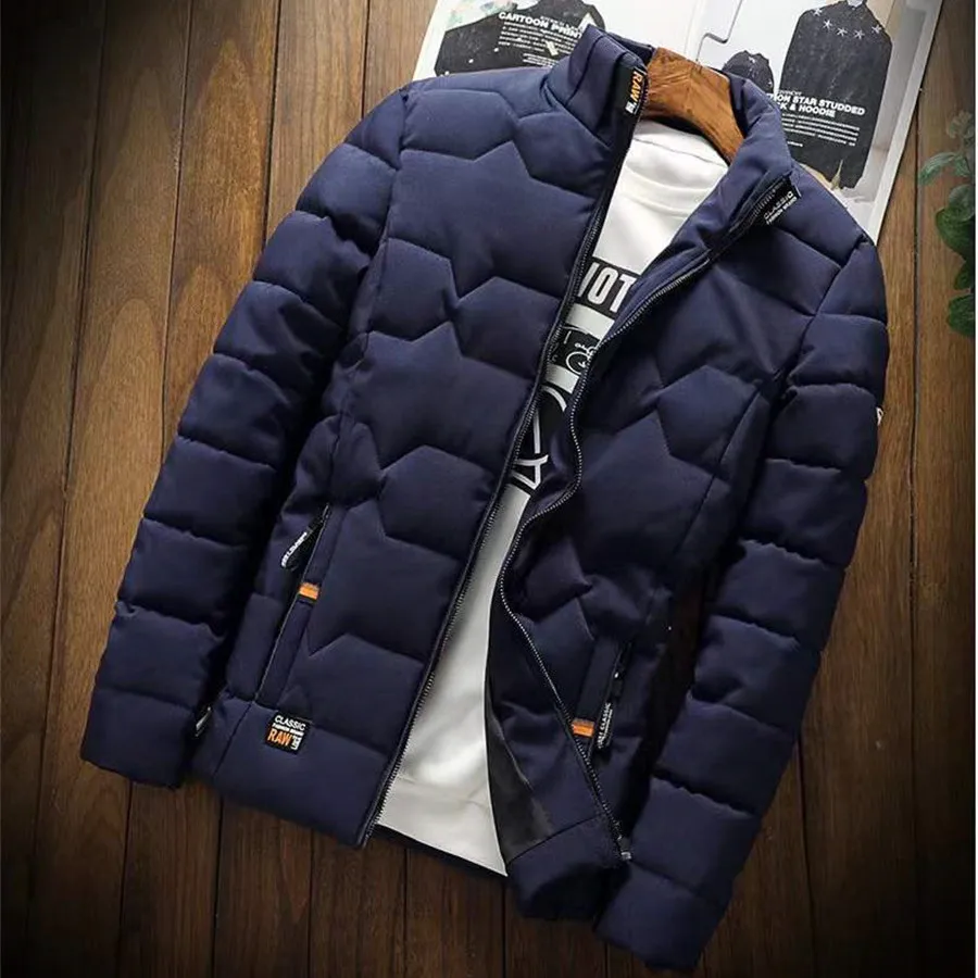 2024 новое зимнее пальто мужская утепленная повседневная парка облегающая верхняя