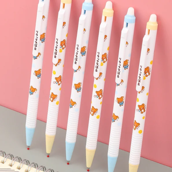 2 pcs/lot Cute Rilakkuma Bear Erasable Blue Ink Gel Pen School Office Supply Stationery Cute Gel Pens Gift Prizes