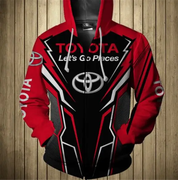 

Toyota Men's Hoodie Oversized Sweatshirt 3D Digital Print Pullover Fashion Casual Jacket Harajuku High Quality Sportswear