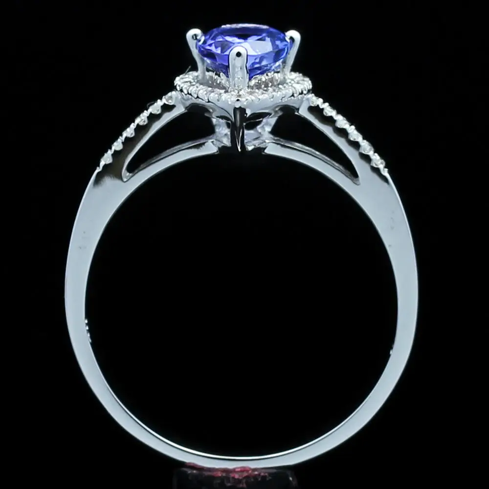 Кольцо из белого золота с бриллиантами 14 к 10