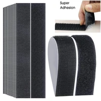 1meter black white strong self adhesive fastener tape hook and loop white nylon sticker velcress with strong glue 16 110mm
