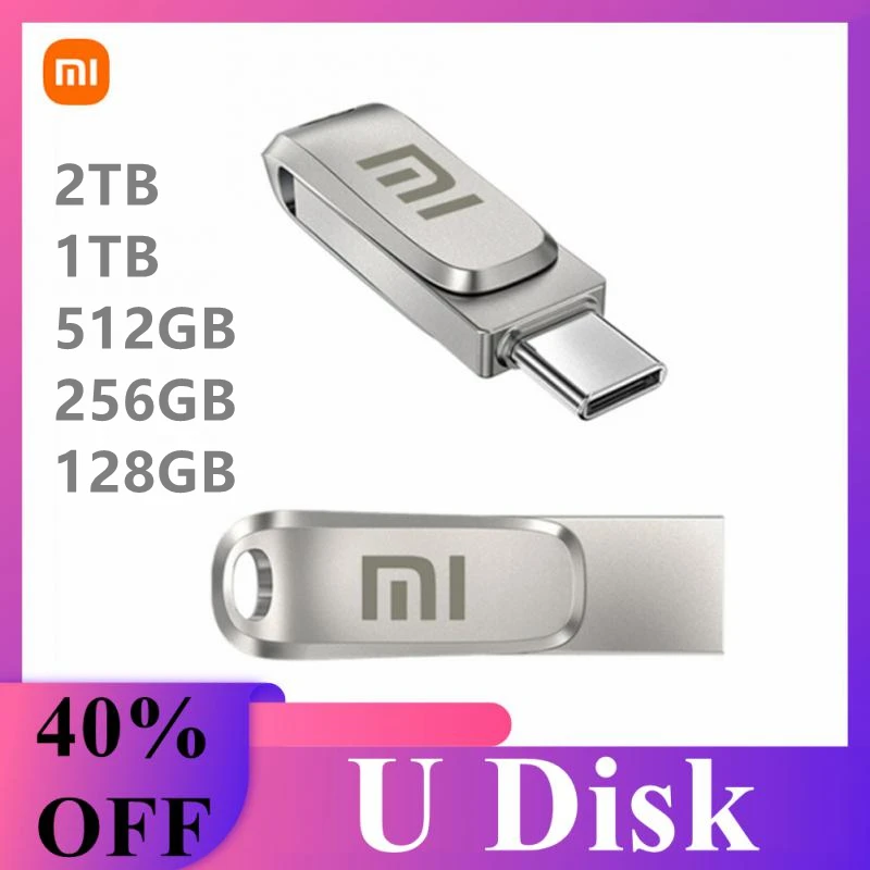 

Оригинальный вращающийся флеш-накопитель XIAOMI, флэш-накопитель USB 512, OTG, высокоскоростной портативный флеш-накопитель типа C, объем памяти-ТБ,...