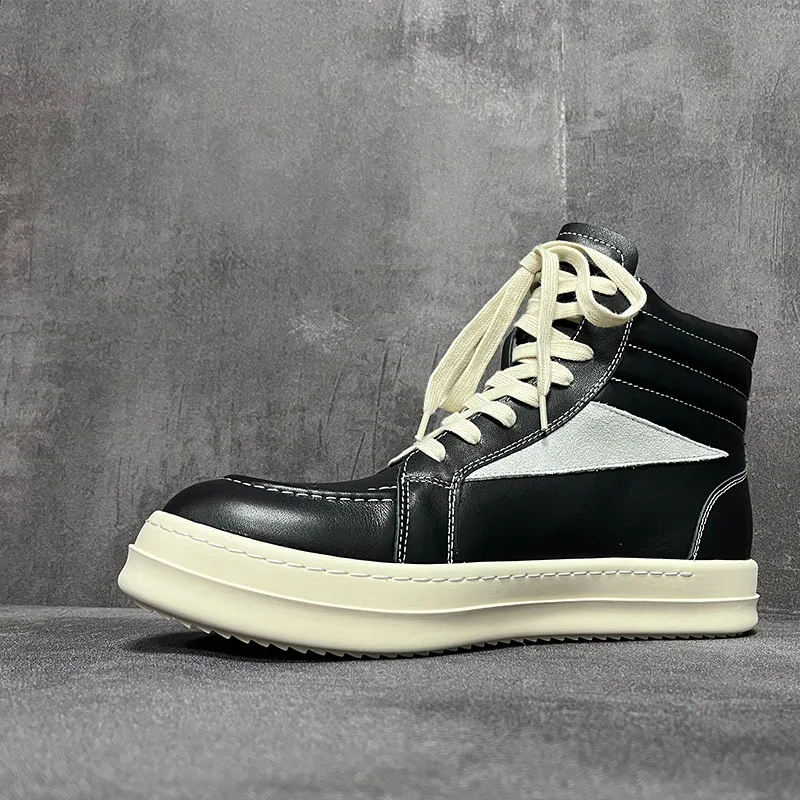 Мужские кожаные ботинки берцы