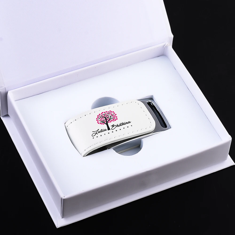 Usb 2.0 Flash Drive 128g Custom Logo Leather Pen Drives 64gb Real Capacity Memory Stick 32gb U Disk