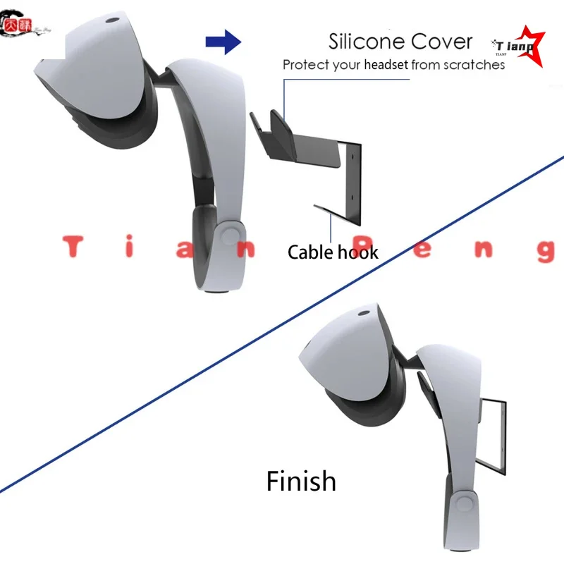 Цельнометаллический настенный кронштейн для экономии места, держатель для контроллеров PSVR2PSVR1VR-гарнитур, аксессуар для игровых устройств Monzlteck (art.: 3920dca29cee3) - 3920dca29cee3