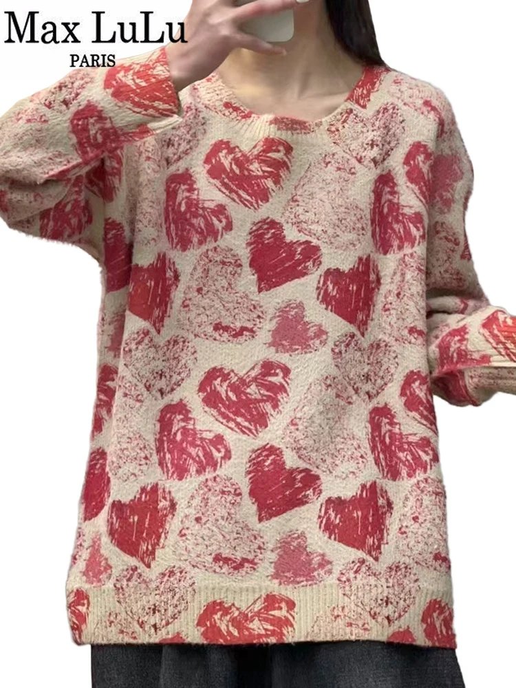 Max LuLu дизайнерский осенний женский модный Повседневный свитер Свободный вязаный