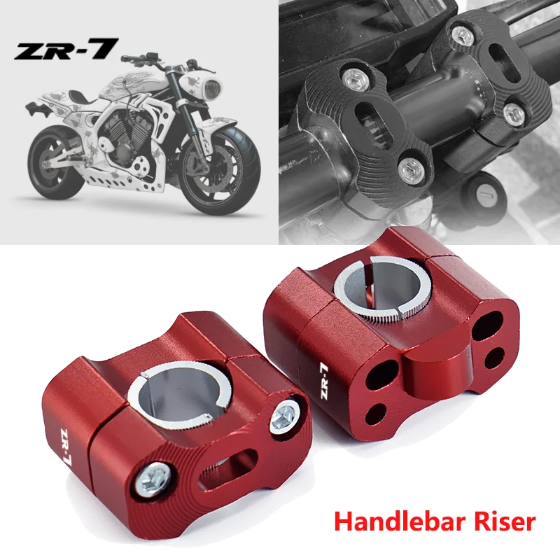 

For Kawasaki ZR-7 / S ZR7 ZR7S 1999-2003 2022 CNC Aluminum 22mm 28mm Handlebar Risers Adapter Off Road Motorcycle Bar Clamps