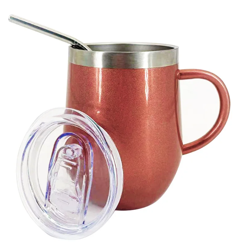 Кофейная кружка 12 унций вакуумная из нержавеющей стали 304 с крышкой сохраняющая