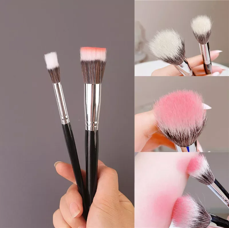 

NEW Stippling Makeup Brushes Double Layer Natural Blush Brush Cosmetic Blusher Highlight Bronzer Contour Powder Blending Tool