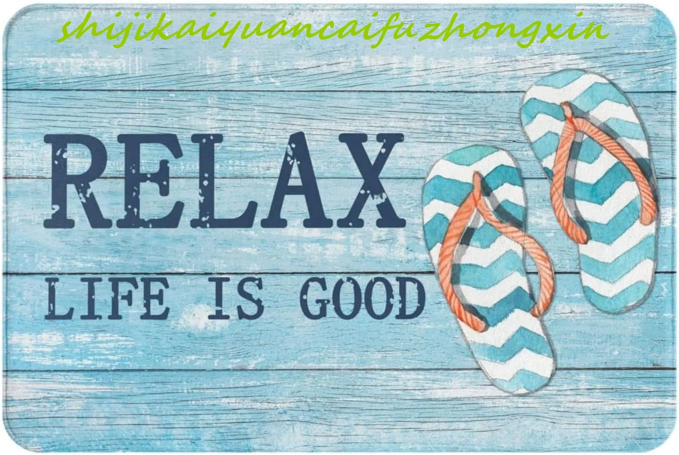 SJKY Пляжные шлепанцы Летний прибрежный синий домашний коврик Прочный Добро