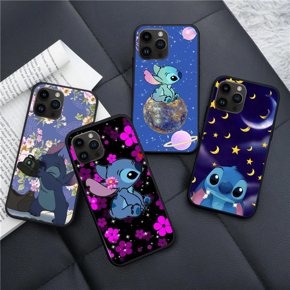 Черный чехол B-47 Stitch для OPPO Reno 11F A76 4F A77 3 A78 A73 2F A74 2Z 4 11 Pro Find X3 Lite 5G