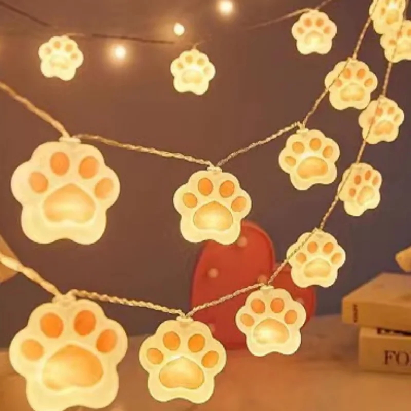 Kawaii Sanrio Hello Kitty огни струна батарея для спальни атмосферное освещение украшение