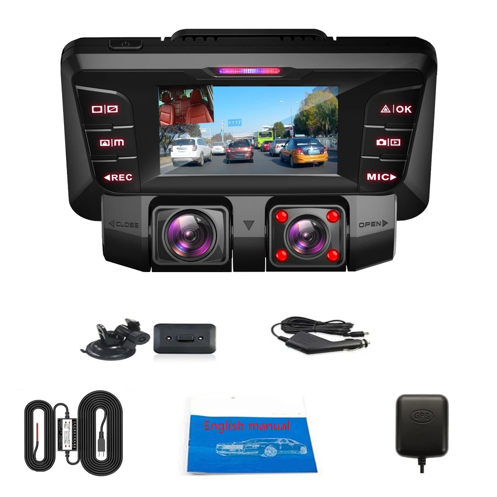 

Dual Lens 4K WiFi GPS Logger Car DVR Full HD 1080P + 1080P Night Vision Dual Camera 170 Degree Dash Cam Video Recorder B