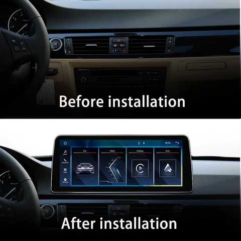 Беспроводной Apple CarPlay 1920*720 для BMW 3 серии E90 E91 E92 E93 без системы, мультимедийный экран, левый пептид
