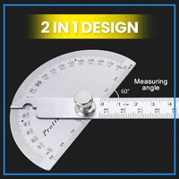 180 degree adjustable protractor stainless steel single arm woodworking protractor angle ruler angle measuring instrument tools