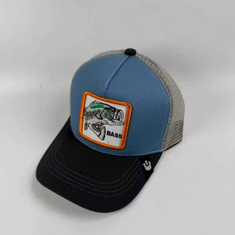 Фото Goorin Bros The Original Trucker The Tiger Goat Grey Bass Мужские зимние кепки Мягкая бейсболка с животными Черная шапка Кепки №2
