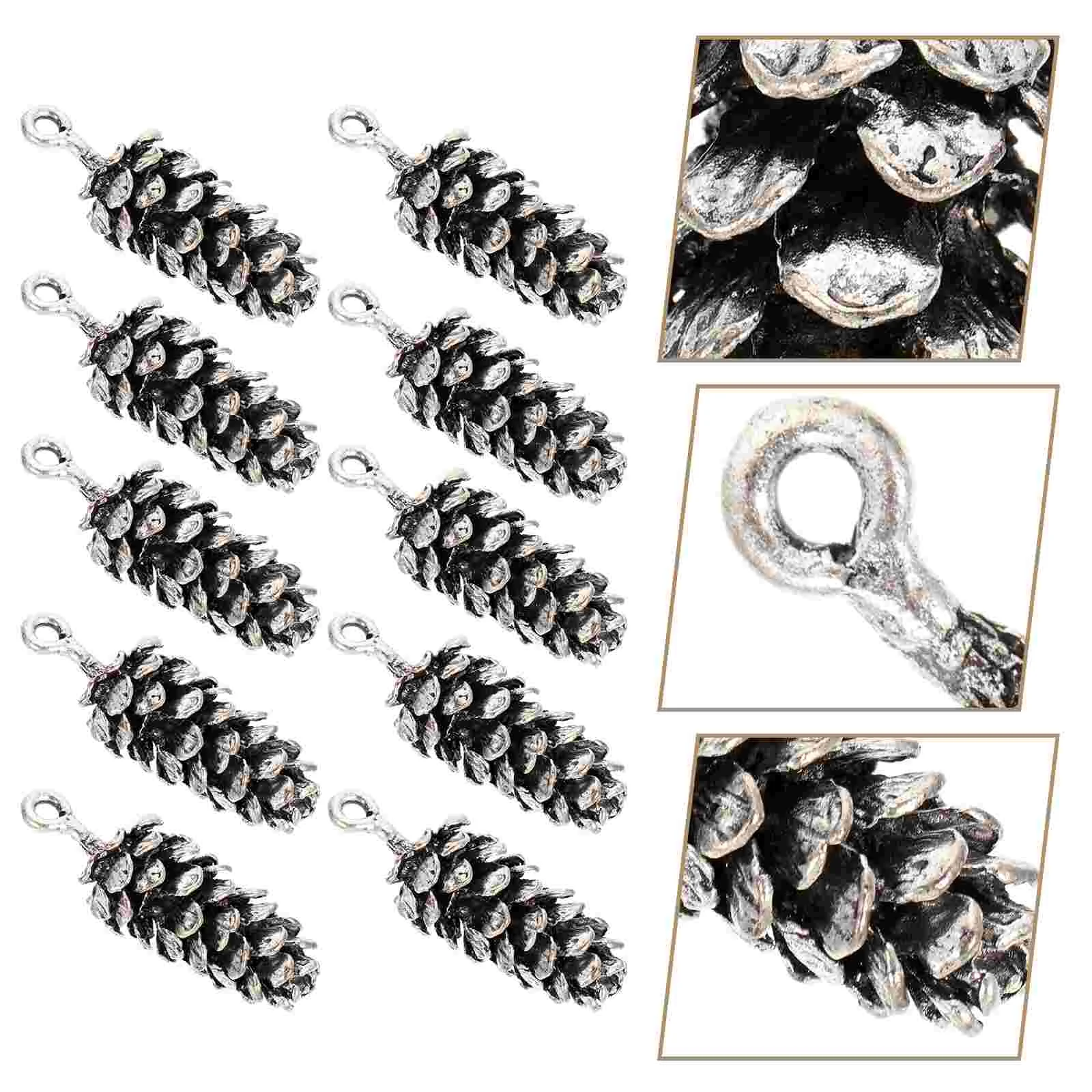 

Pendants Pinecone Pine Cone Charms Pendant Necklace Jewelrymaking Christmasmini Beads Small Charm Ornament Brass Metal