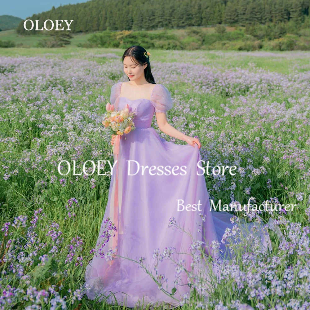 OLOEY 2025 фиолетовое корейское свадебное платье для фотосессии на открытом воздухе