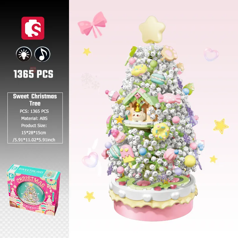 SEMBO милая модель рождественской елки сборные строительные блоки легкая